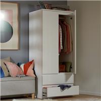 Argos Home Jenson 2 Door 2 Drawer Wardrobe - Gloss White