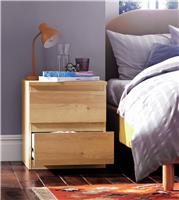 Argos Home Jenson 2 Drawer Bedside Table - Matte White