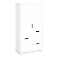 Habitat Henri 2 Door 2 Drawer Wardrobe - White