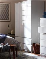 Argos Home Jenson 3 Door 4 Drawer Wardrobe - White Gloss