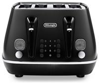 De'Longhi CTIN4003.BK Distinta Moments 4 Slice Toaster-Black