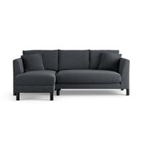 Habitat Aston Left Hand Corner Sofa - Charcoal - Black Leg