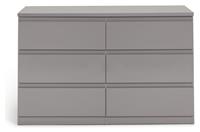 Argos Home Jenson 6 Drawer Chest - Grey Gloss