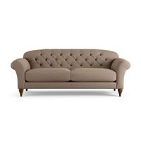 Habitat Brooker Fabric 4 Seater Sofa - Biscuit - Dark Leg