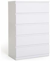 Argos Home Jenson 5 Drawer Chest - White Gloss