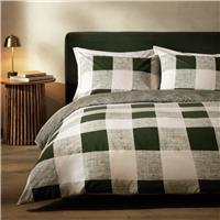 Habitat Large Gingham Green Bedding Set - Double