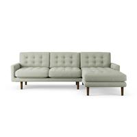 Habitat Fenner Right Hand Corner Sofa - Sage Green -Dark Leg
