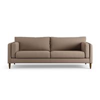 Habitat Newington Fabric 4 Seater Sofa - Biscuit - Dark Leg