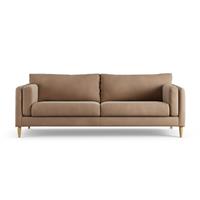 Habitat Newington Velvet 4 Seater Sofa - Latte - Ash Leg