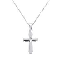 Revere Sterling Silver Diamond Cut Cross Cable Chain