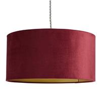 Habitat Cherry Velvet Easy Fit Drum Lampshade - 40cm