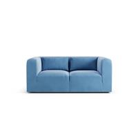 Habitat Lars Velvet 2 Seater Sofa - Sky Blue - Ash Leg