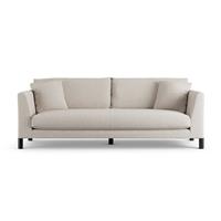 Habitat Aston Fabric 4 Seater Sofa - Natural - Black Leg