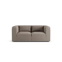 Habitat Lars Fabric 2 Seater Sofa - Mocha - Ash Leg