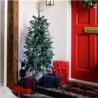 Habitat 4ft Pre Lit Blue Tips Small Potted Christmas Tree
