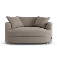 Habitat Sacha Fabric Cuddle Chair - Mocha - Ash Leg