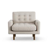 Habitat Fenner Fabric Armchair - Natural - Dark Leg