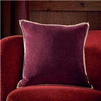 Habitat Cotton Velvet Cushion - Fig - 43x43cm