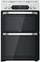 Hotpoint HDM67G9C2CW 60cm Double Oven Dual Fuel Cooker White