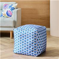 Habitat Thea Fabric Footstool - Geo Print