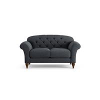 Habitat Brooker Fabric 2 Seater Sofa - Charcoal - Dark Leg