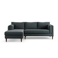 Habitat Newington Left Hand Corner Sofa - Charcoal -Dark Leg