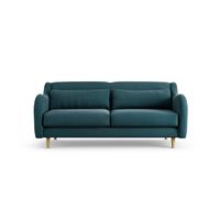 Habitat Turnmill Fabric 2 Seater Sofa - Teal - Ash Leg