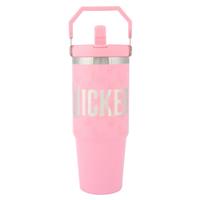 Wicked Stainless Steel Pink Handle Cup - 900ml