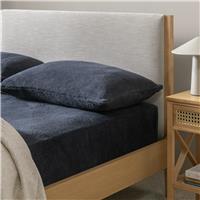 Argos Home Fleece Navy Fitted Sheet - King size
