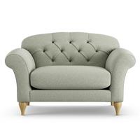 Habitat Brooker Fabric Cuddle Chair - Sage Green - Ash Leg