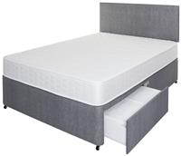 Argos Home Elmdon Memory 2 Drawer Double Divan - Grey