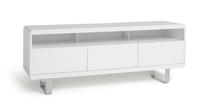 Argos Home Sleigh 2 Door 1 Drawer TV Unit - White Gloss