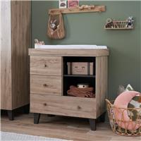 Tutti Bambini Como 3 Drawer Chest Changing Unit - Oak & Grey
