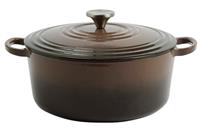 Habitat 5.3 Litre Cast Iron Casserole Dish - Chocolate