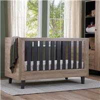 Tutti Bambini Como Nursery Cot Bed - Oak & Slate Grey