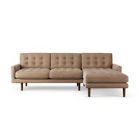 Habitat Fenner Right Hand Corner Sofa - Latte - Dark Leg