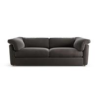 Habitat Wynn Velvet 4 Seater Sofa - Slate Grey - Ash Leg