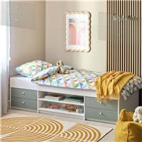Argos Home Malibu Storage Cabin Bed - Green & White