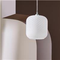 Argos Home Swirl Glass Opal Easy Fit Lampshade - 20cm