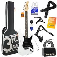 3rd Avenue Full Size 4/4 Electric Guitar Bundle - White