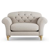 Habitat Brooker Fabric Cuddle Chair - Natural - Ash Leg