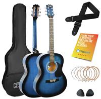 3rd Avenue Full Size Acoustic Guitar Pack - Blueburst