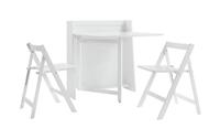 Julian Bowen Helsinki Compact Folding Table & 2 Chair -White