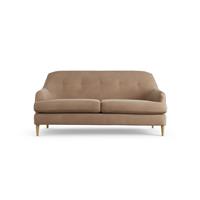 Habitat Frome Velvet 2 Seater Sofa - Latte - Ash Leg