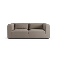 Habitat Lars Fabric 3 Seater Sofa - Mocha - Ash Leg