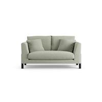 Habitat Aston Fabric 2 Seater Sofa - Sage Green - Black Leg