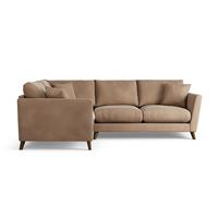 Habitat Lomond Left Hand Corner Sofa - Latte - Dark Leg