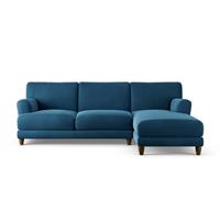 Habitat Askem Velvet Right Hand Corner Sofa - Ink Blue
