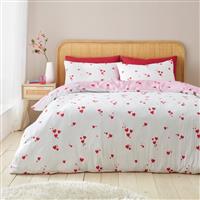 Catherine Lansfield Seersucker Heart Bedding Set - Single
