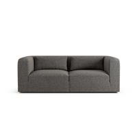 Habitat Lars Fabric 3 Seater Sofa - Charcoal - Ash Leg